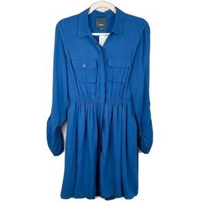 NWT ANTHROPOLOGIE MAEVE Blue Button Down Dress Size Small